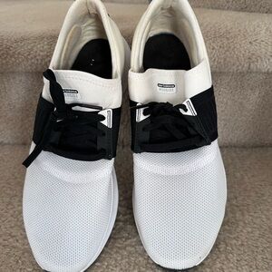 New Balance White and Black Sneakers